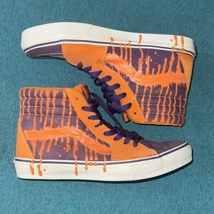Vans Sk8-Hi Orange & Purple Paint Drip High Top Sneakers Men’s 10 / Women’s 11.5